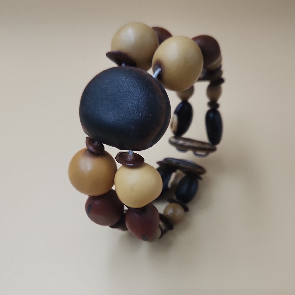 Natural Chunky Beaded Bracelet- Handmade